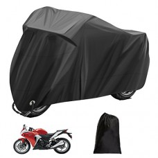 Estelatop Waterproof Motorcycle Cover  All Weather Outdoor Protection  Durable & Tear Proof for 96 Inch Motorcycles Like Honda  Yamaha  Suzuki  Harley and More - B07571RKF7